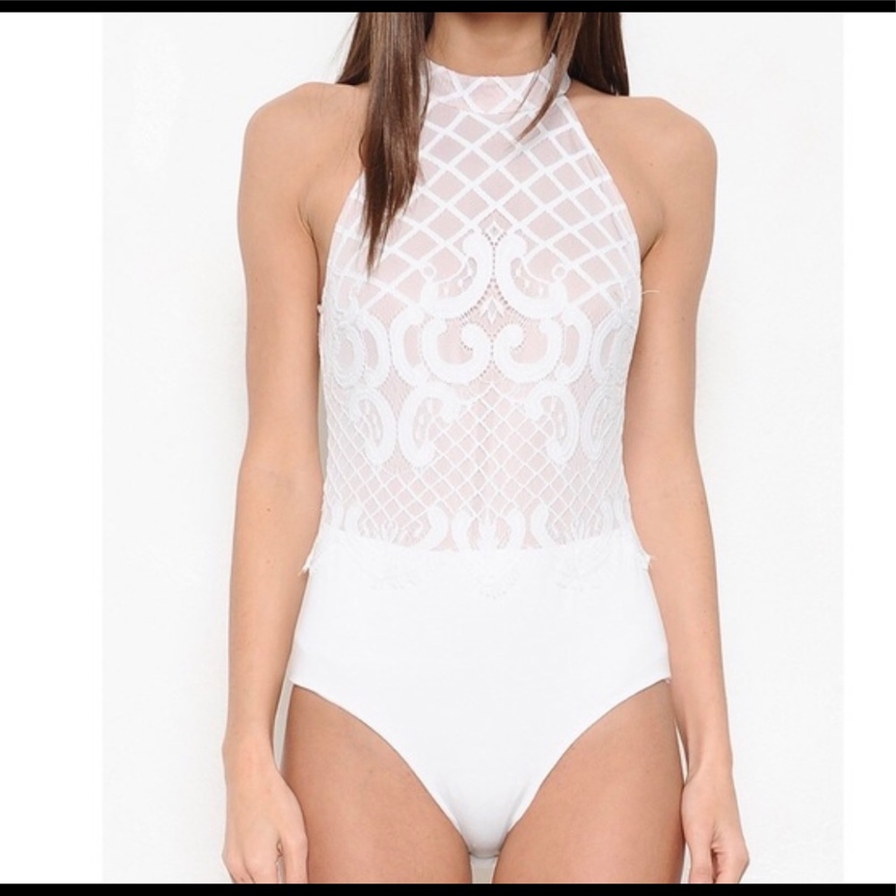 🔥🔥 Last One!!! Patterned Mock Neck Bodysuit